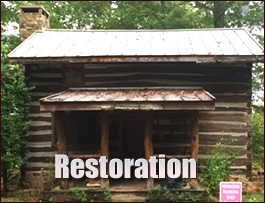 Historic Log Cabin Restoration  Cheraw,  South Carolina